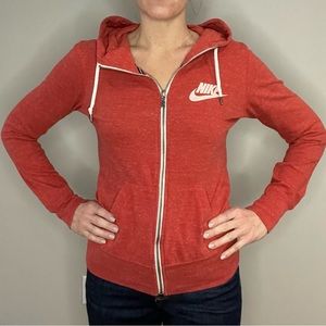 Nike zip up hoodie - cool red/orangish color